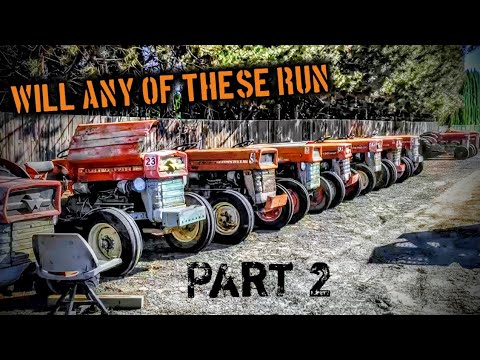 Видео: ОГРОМНАЯ партия тракторов Massey Ferguson 135 заведется? (Часть 2)
