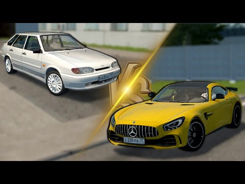 Видео: ЧТО ВЫБЕРЕШЬ ТЫ? ВАЗ-2114 1.6 MT ТУРБО/MERCEDES-BENZ AMG GT - City Car Driving [1.5.9.2]