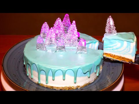 Видео: Торт без выпечки на Новый Год 2024. Новогодний чизкейк без выпечки, духовки и сливок
