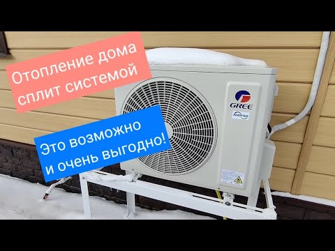 Видео: СИП дом, отопление дома 65 м² инверторной сплит системой 12TBU (кондиционер)