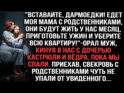 Видео: «Вставайте! Мама с родней едет, месяц проживут! Готовьте, убирайте!» — орал муж, швыряя посуду.