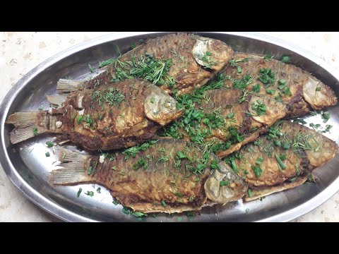 Видео: Жареный карась, с обалденной начинкой.