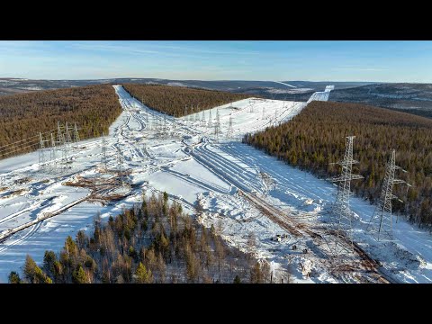 Видео: Переустройство ВЛ 220 кВ Звездная – Киренга на пересечении с ВЛ 500 кВ Нижнеангарская – Усть-Кут