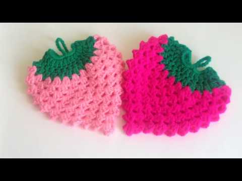 Видео: Прихватка "Клубничка" крючком на 8 марта/Tack "Strawberry" crochet for March 8