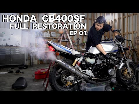 Видео: [Полное восстановление мотоцикла HONDA CB400sf①] Запустите двигатель в случае неисправности.