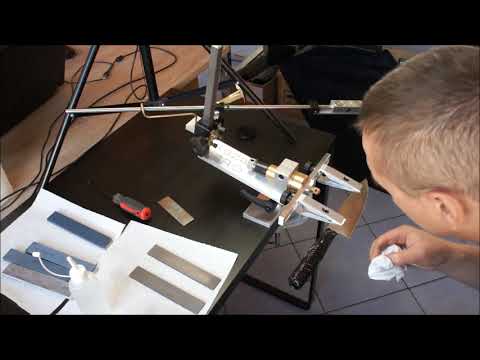 Видео: Заточка японского кухонника VG-MAX на устройстве Казак ПРО.