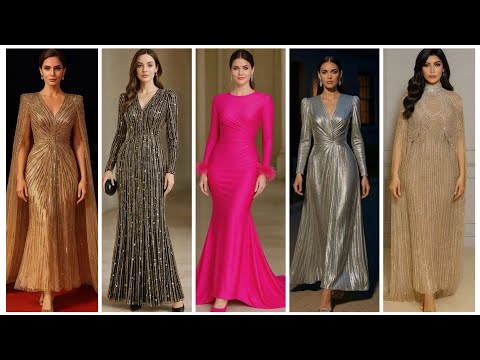 Видео: Скромные вечерние платья с длинным рукавом