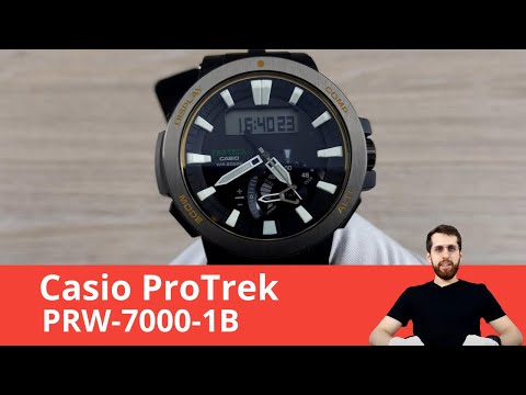 Видео: Обзор часов Casio Pro Trek PRW-7000-1B