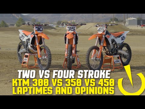 Видео: KTM 2023 300 SX против 350 SX-F против 450 SX-F | 2-тактный против 4-тактного | Время круга и сра...