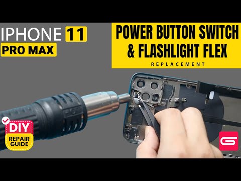 Видео: Замена шлейфа кнопки питания и фонарика на iPhone 11 Pro Max