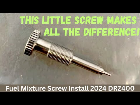 Видео: Устраните проблемы с обедненной работой двигателя DRZ400 — установите регулируемый винт топливной...