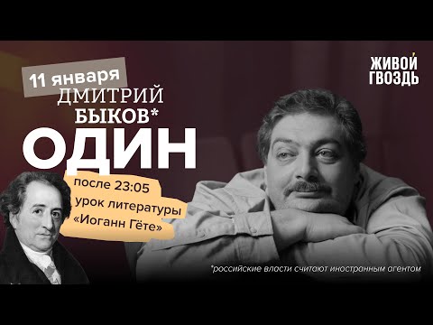 Видео: Один. Дмитрий Быков* / Иоганн Гёте / 11.01.24
