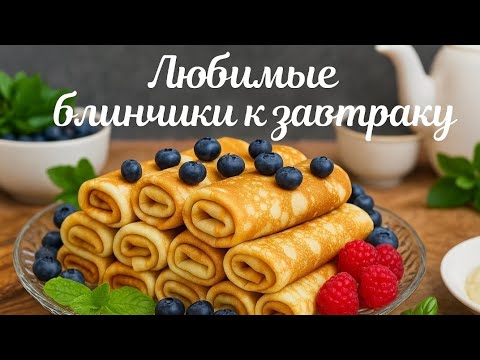 Видео: Любимые блинчики к завтраку ./Pfannkuchen