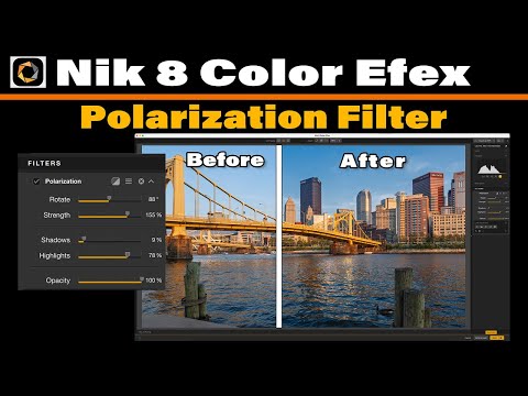 Видео: Поляризационный фильтр в Nik 8 Color Efex | Уменьшает блики, делает небо более глубоким и улучшае...