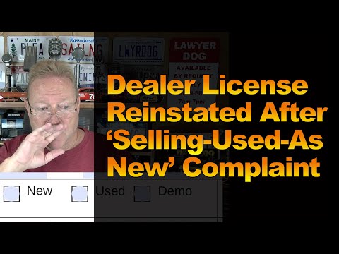 Видео: ОБНОВЛЕНИЕ! Лицензия восстановлена ​​после жалобы на продажу б/у автомобиля под видом нового