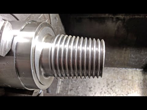 Видео: Нарезание замковой резьбы З-50 на ЧПУ 16А20Ф3