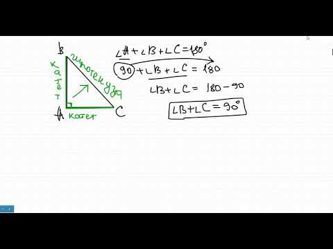 Видео: Катет, лежащий напротив угла в 30 градусов