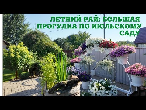 Видео: Летний рай: Большая прогулка по июльскому саду
