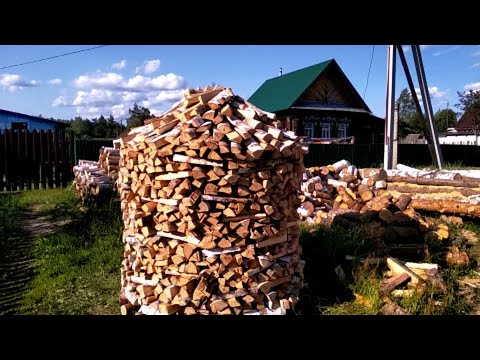 Видео: Круглая поленница "ротонда" Как сложить