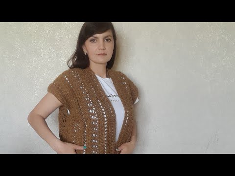 Видео: Жилет крючком на размер 46, мастер-класс😊