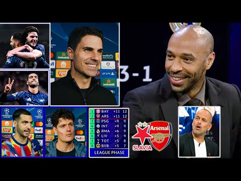 Видео: «Славия» Прага — «Арсенал» 0:3 «Меринос» в ударе! Артета разгромит «Баварию» и реакция Тьерри Анри🔥
