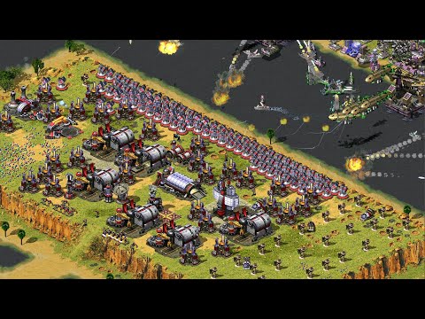 Видео: Red Alert 2 | Месть Юрия | 7 против 1 — сверхсложный ИИ — случайный — валлаби — Франция