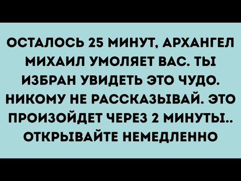 Видео: Осталось 25 минут, архангел михаил умоляет вас. Ты избран увидеть это чудо. Никому не рассказывай.