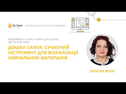 Видео: Юлія Зозуля. Дошка Canva: сучасний інструмент для візуалізації навчальних матеріалів