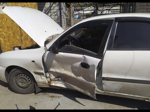 Видео: Део ланос. рихтовка стойки и порога. ( DAEWOO Lanos )