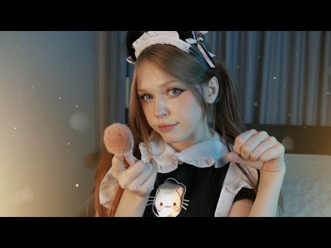 Видео: АСМР НЕКОЧАН СДЕЛАЕТ ТЕБЕ МАКИЯЖ / ASMR NEKOCHAN DOING YOUR MAKEUP (=^ ◡ ^=)