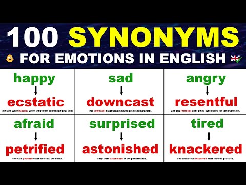Видео: 100 синонимов для выражения эмоций в английском языке
