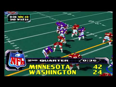 Видео: NFL Blitz 2000 Vikings против Redskins