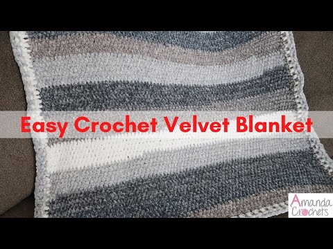 Видео: Легкое вязаное крючком бархатное одеяло | Урок по вязанию легкого пледа крючком