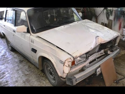 Видео: Осмотр битой морды и ремонт колотого мотора. ВАЗ 2105. 1 часть