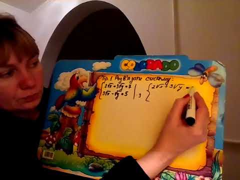 Видео: Розв‘язування систем ірраціональних рівнянь. Приклад1. Алгебра 10кл.