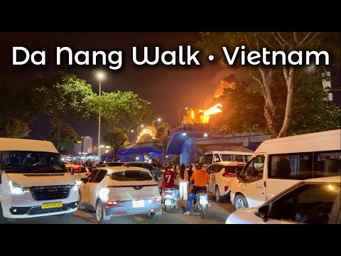 Видео: Walking in Da Nang 🌆 Вечерняя прогулка к Мосту Дракона | Da Nang Walk 4K