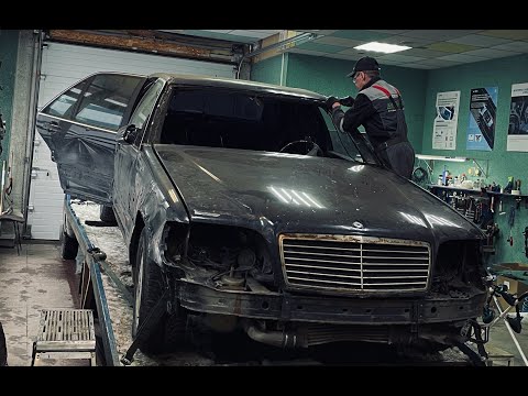 Видео: Брошенный W140 будет жить.