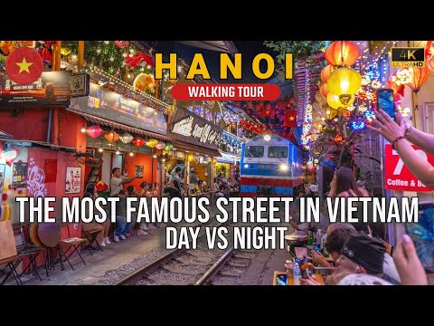 Видео: 🇻🇳 Прогулка по железнодорожной улице Ханоя в 4K | Волшебная ночная атмосфера Вьетнама
