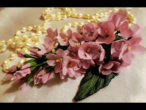 Видео: Как сделать сирень из шифона