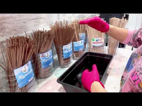 Видео: Окрашивание бумажных трубочек морилкой в цвет Меланж