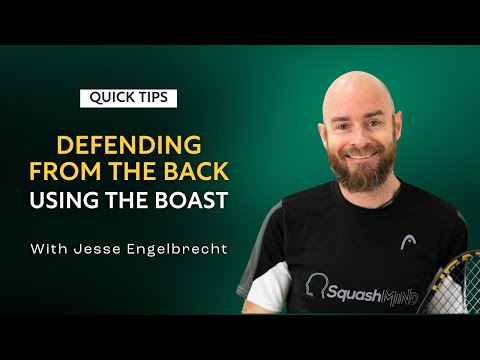 Видео: Советы по игре в сквош: защита сзади с помощью «хвастовства» | С Джесси Энгельбрехтом