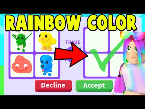 Видео: Обмен питомцами всех цветов радуги в игре Adopt Me!