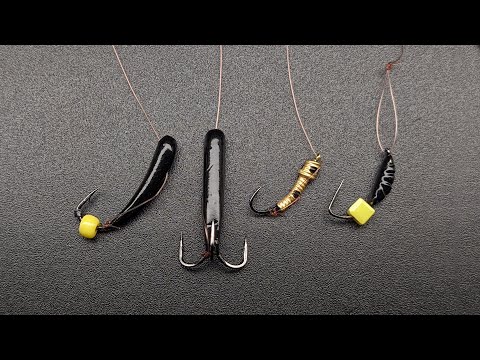 Видео: ДВА УЗЛА! Как Привязать Мормышку Безмотылку и Чертик с Колечком и Отверстием. Просто и Правильно