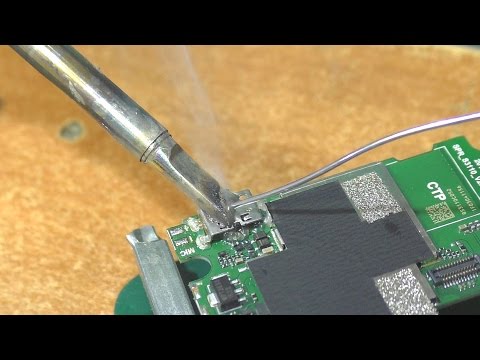 Видео: Замена micro-USB разъёма паяльником (без фена). Смартфон Fly FS501