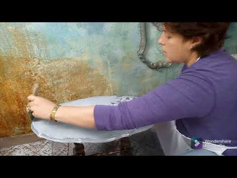 Видео: Тебеширена боя, домашно кракле, блендинг на два цвята, трансфер и финиш