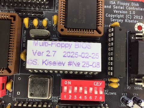 Видео: ISA Floppy Disk and Serial Controller в варианте платы от Киселева