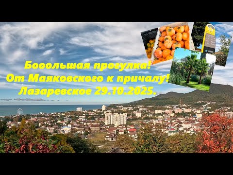 Видео: Большая прогулка! От Маяковского к причалу! Лазаревское 29.10.2025.