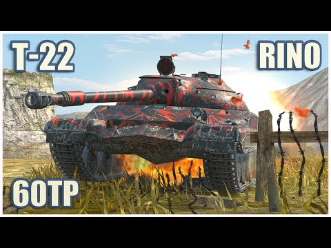 Видео: Т-22 ср, Rinoceronte & 60TP • WoT Blitz Gameplay
