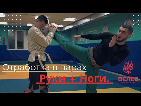 Видео: Отработка в парах руки +ноги