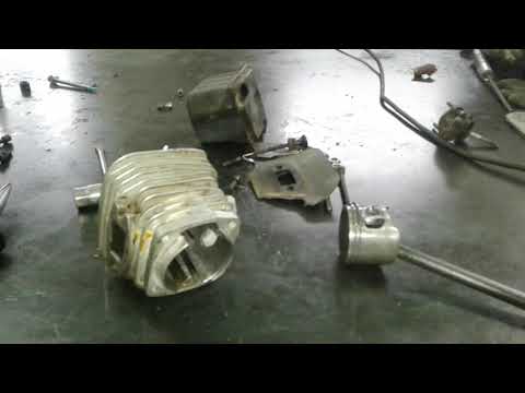 Видео: Гильзую цилиндр бензопилы часть 2